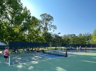 Pickleball players