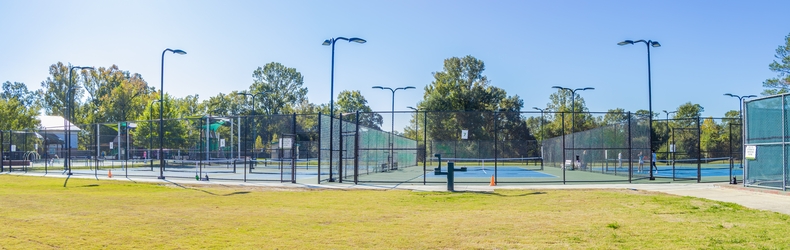 panorama of the newly renovated courts