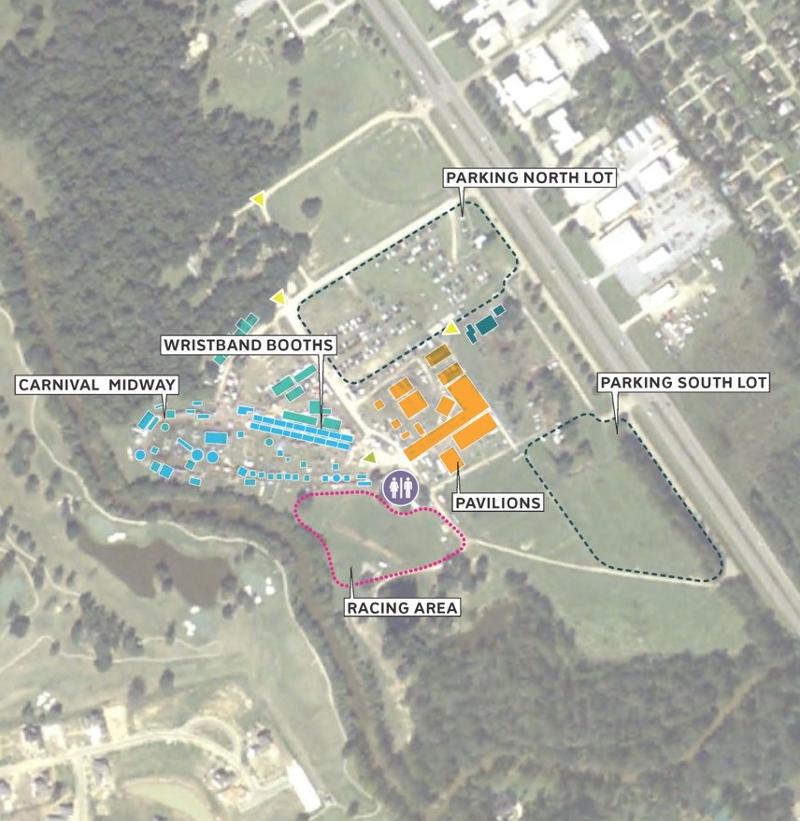 State Fair Grounds Layout at Airline Highway Park