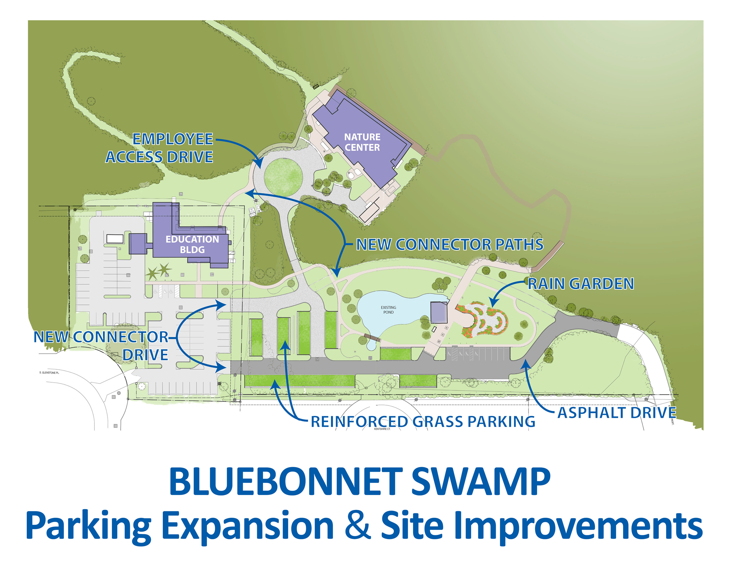 Bluebonnet Swamp improvements rendering and layout