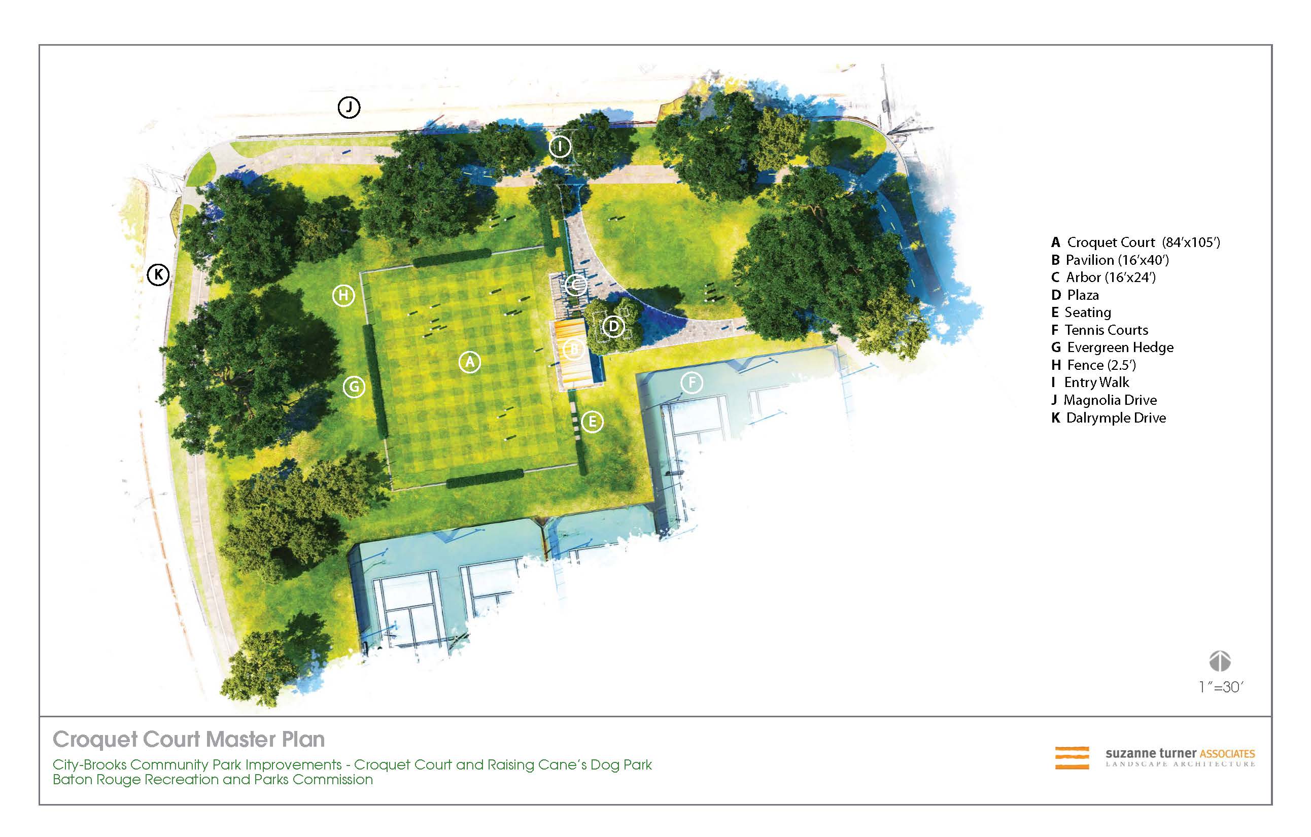 CITY-BROOKS croquet court rendering layout