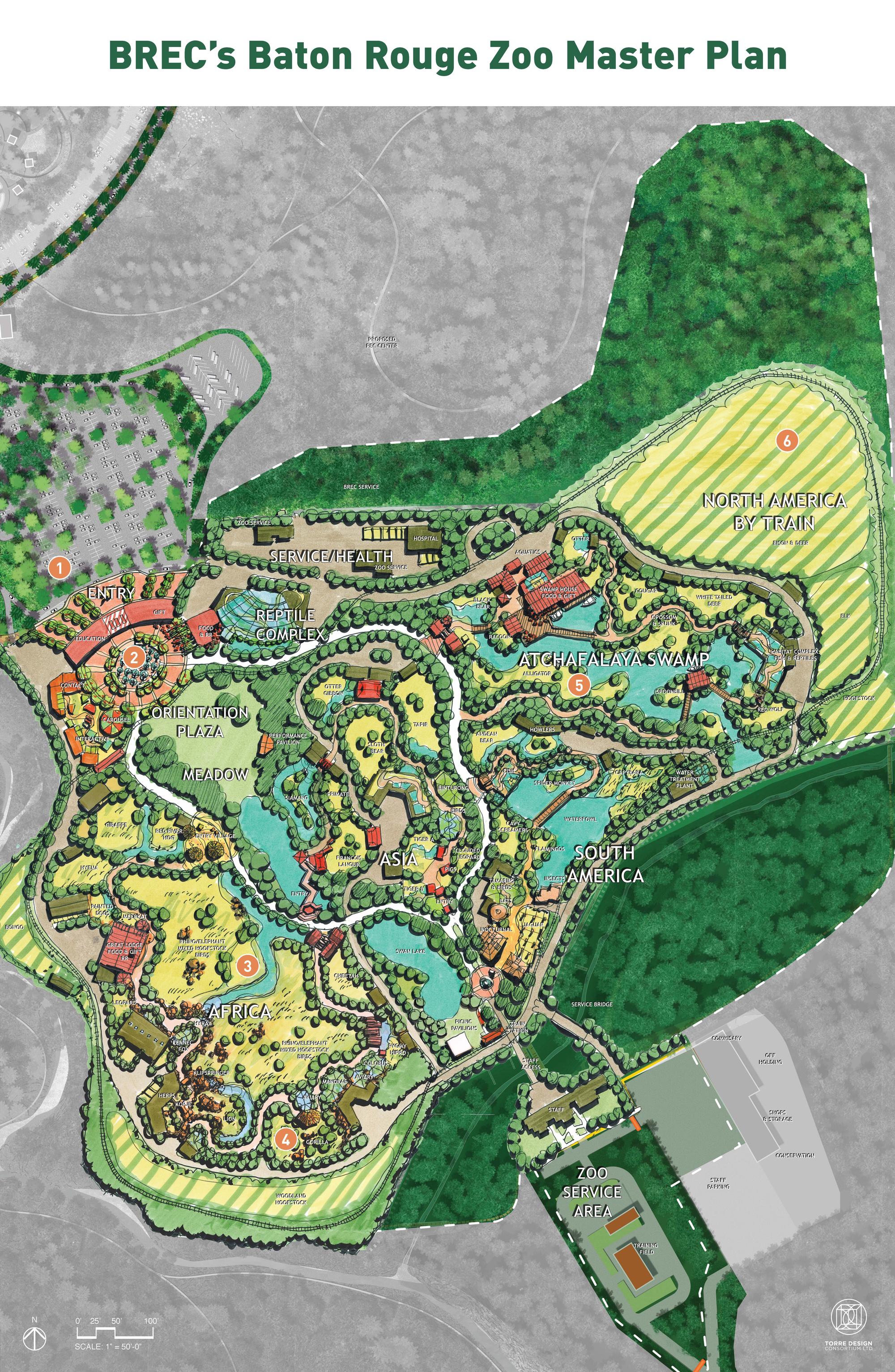 Baton Rouge Zoo Master Plan Map