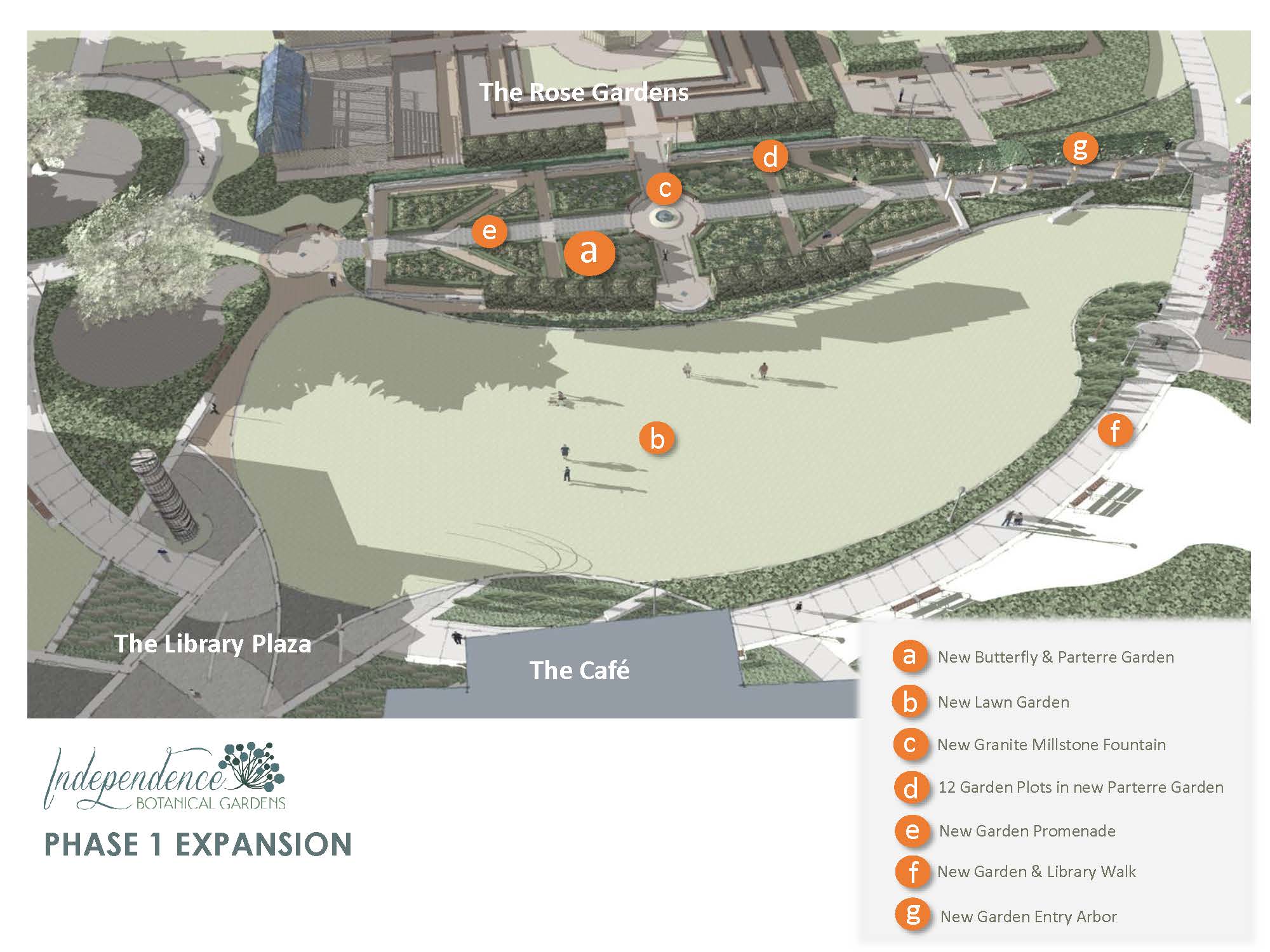 New Layout for expanded and improved Botanical Gardens at Independence New Layout for expanded and improved Botanical Gardens at Independence